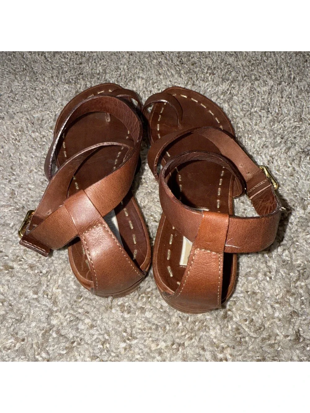 Michael Kors Brown Leather Gladiator
